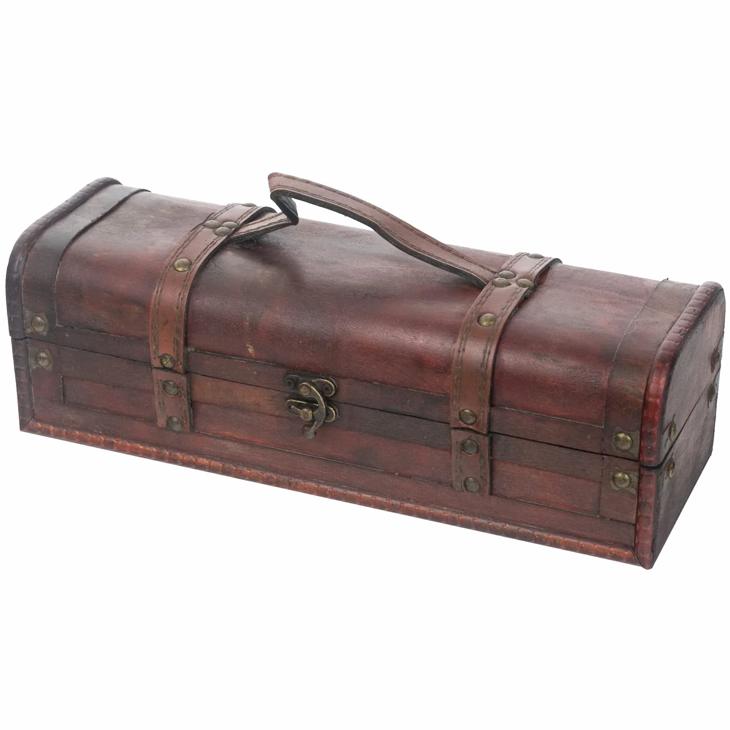 HMF Vintage Boîte cadeau avec couvercle | Caisse à vin en bois | Caisse à vin pour 1 bouteille de vin | Format paysage | Espagne