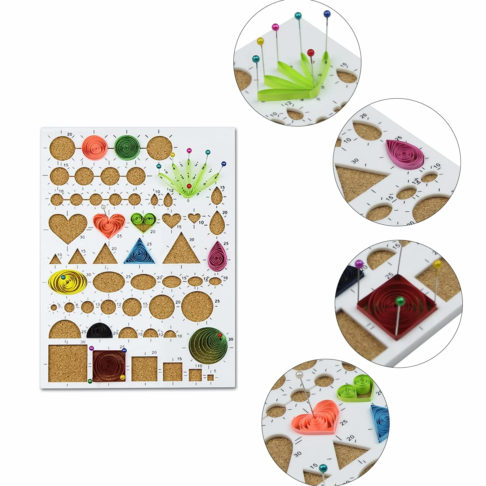 YURROAD Kit quilling complet 19 pièces, accessoires et outils de quilling avec stylo à fente, gabarit, peigne, onduleur et formes 3D, pour spirales, fleurs et relief