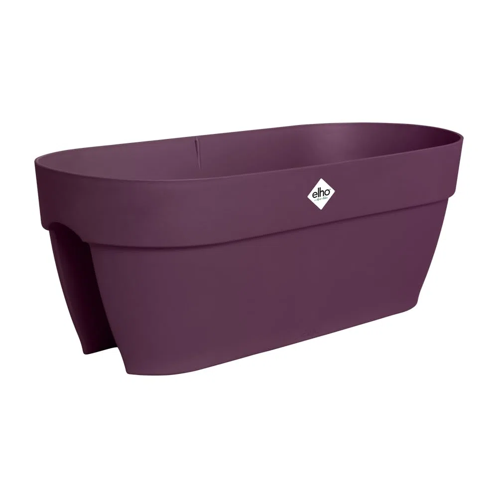 Elho Vibia Campana Flower Bridge 60 - Jardinière Balcon - Plastique 100% Recyclé - L 59 x B 26 x H 22 cm - Mauve Érable